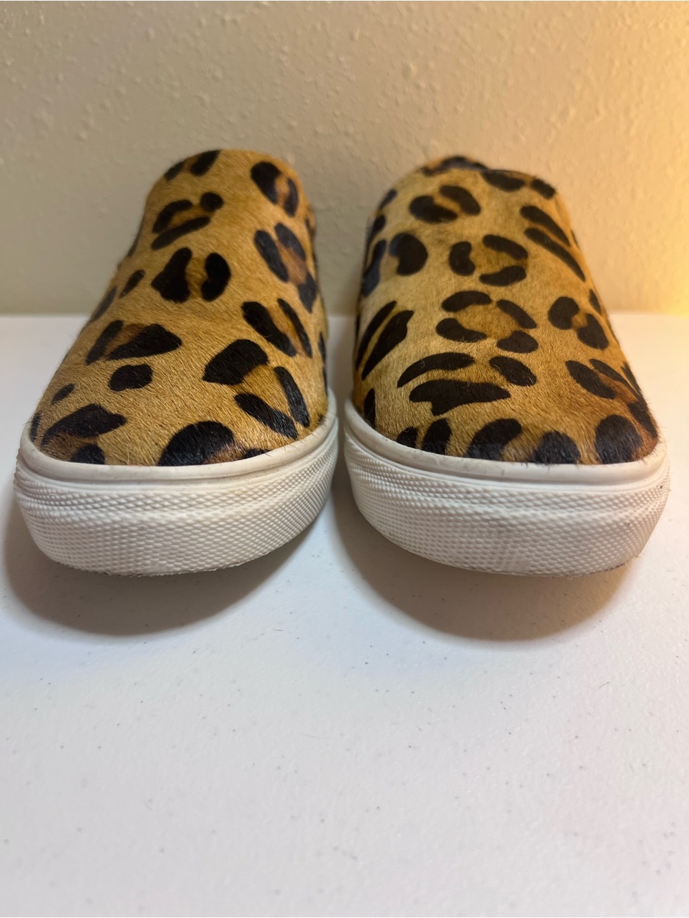 Womens Leopard Print Slip-On Sneakers - Tan/Black - Picture 5 of 7